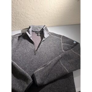 Kuhl Thor Men's ThermoKore 1/4 Zip Pullover Sweater Charcoal Gray Outdoor Hiking